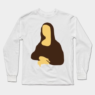 Mona Lisa minimal cutout version Long Sleeve T-Shirt